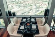 A laid table at the 181 Restaurant in the Olympic Tower in Munich.